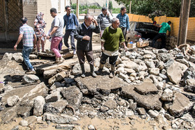 سیل روستای سیجان (آدران) جاده چالوس